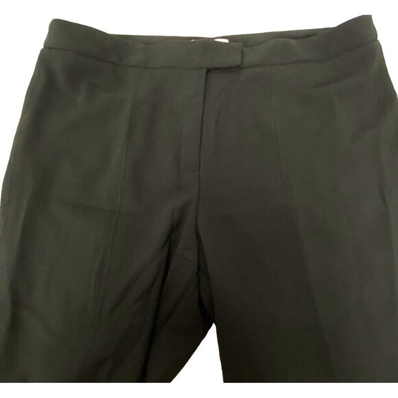NANETTE LEPORE Women Ankle Ruffle Hem Pants Size 14 Black Business Stylish 80-4 - Picture 3 of 12